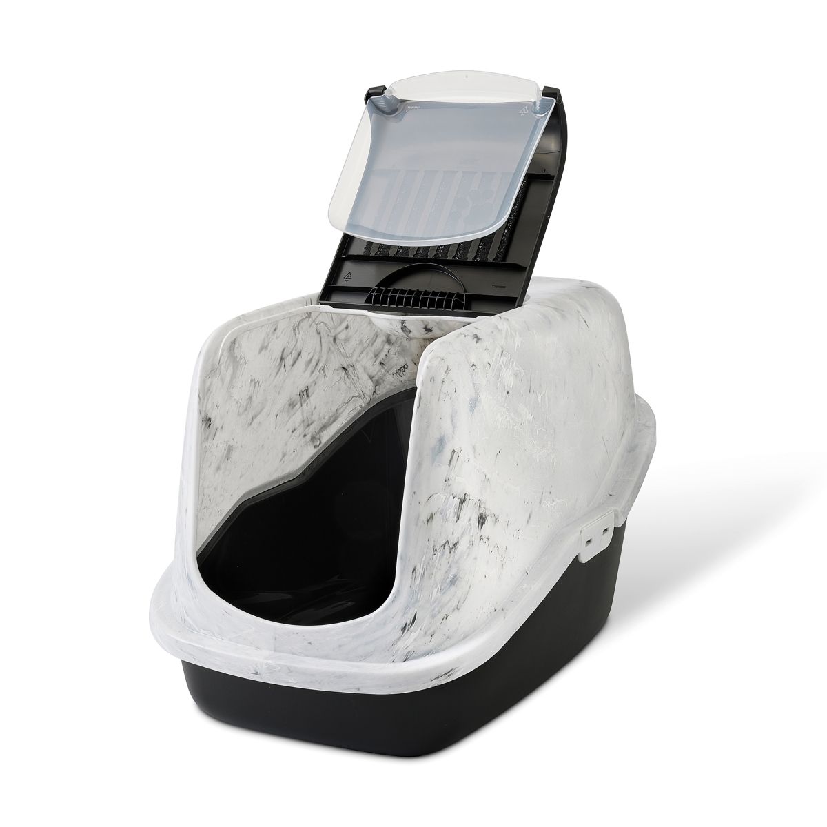 Savic Nestor Toilet Home Cat Litter Box Marble - Amazon Green/Botanical Green - Shopivet.com