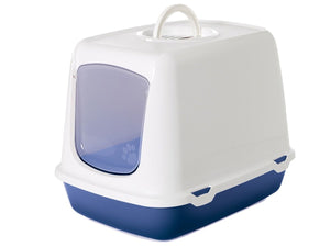 Savic Oscar Cat Toilet Home - DARK BLUE - Shopivet.com