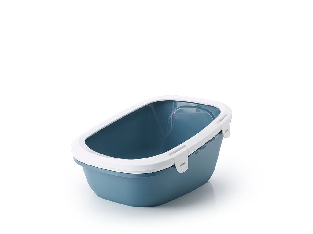 Savic Simba Sift with Sieve Cat Litter Tray - BLUE STONE - Shopivet.com