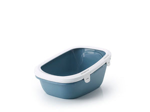Savic Simba Sift with Sieve Cat Litter Tray - BLUE STONE - Shopivet.com