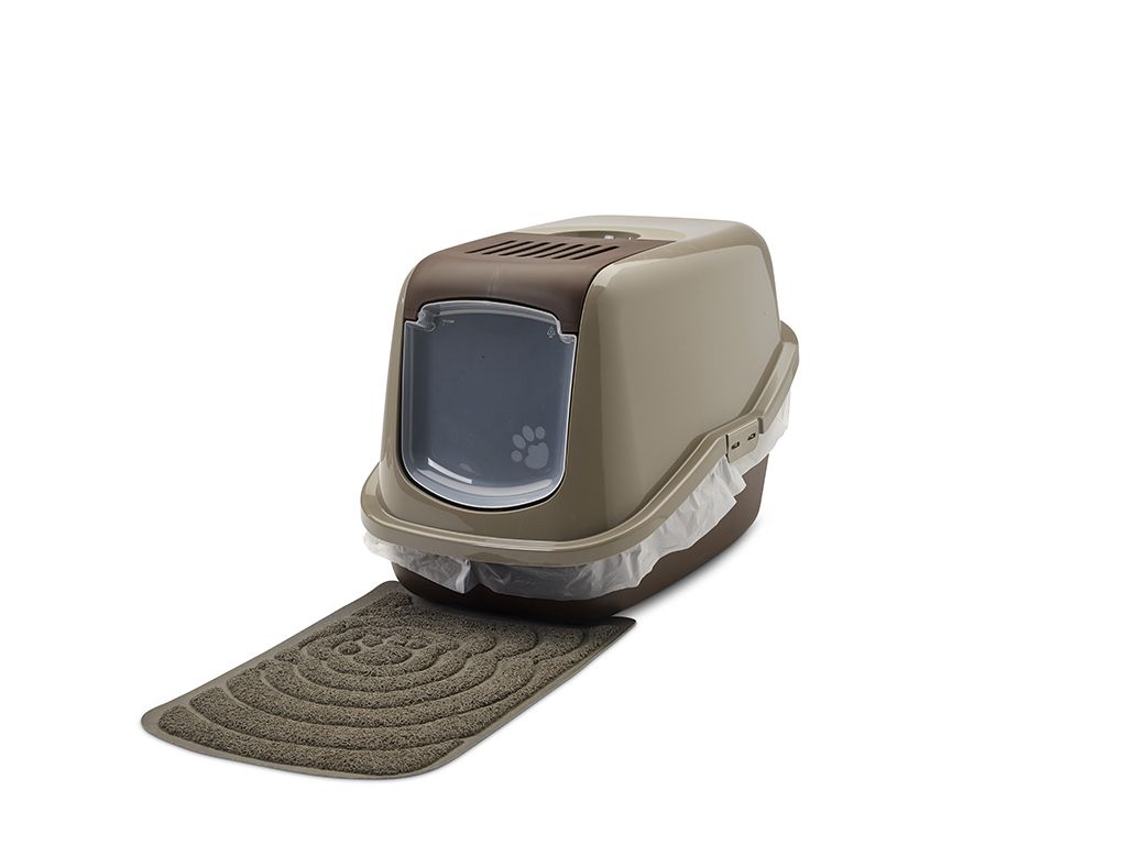 Savic Nestor Cat Toilet Home - CHOCOLATE BROWN