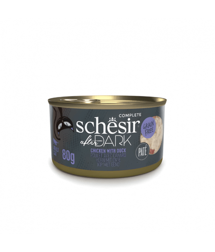 Schesir After Dark Patè For Cat - Chicken With Duck 80g (Min Order - 12 Cans) - Shopivet.com
