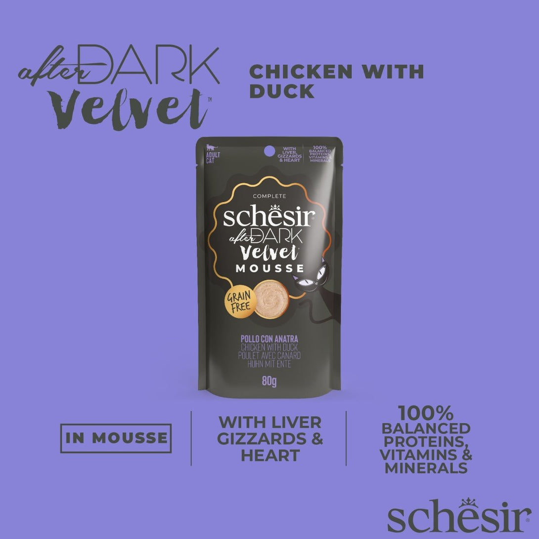 Schesir After Dark Velvet Mousse For Cat - Shopivet.com