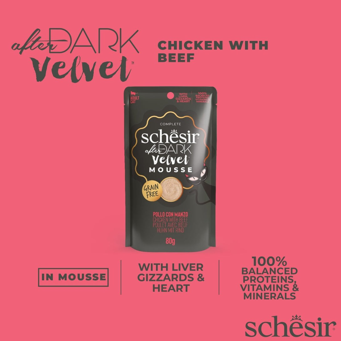 Schesir After Dark Velvet Mousse For Cat - Shopivet.com