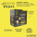 Schesir After Dark Velvet Mousse In Broth Variety Pack For Cat 960g (80g x12 Pouch) - 4 Flavors ( 3 Pouch Each Flavor) - Shopivet.com