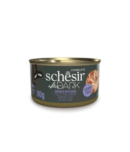 Schesir After Dark Wholefood In Broth For Cat - Chicken With Duck 80g (Min Order - 12 Cans) - Shopivet.com