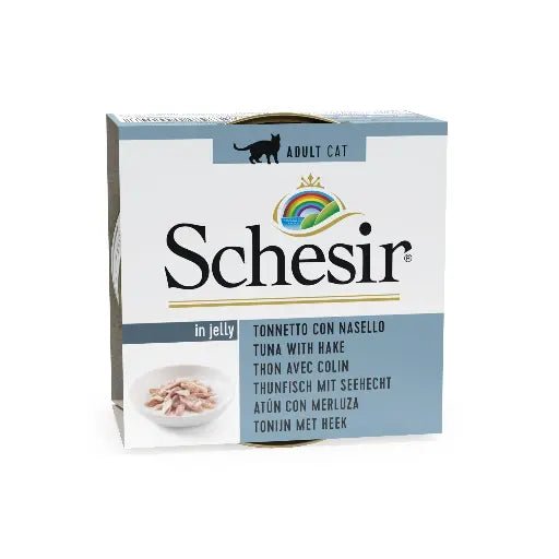 Schesir Cat Can Jelly Tuna With Cod 85g (Min Order 85g - 14pcs)[Weight - 85g] - Shopivet.com