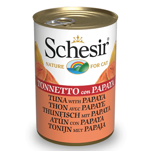 Schesir Cat Can - Wet Food Tuna with Papaya - (Min Order 140g - 24pcs)[Weight - 140g] - Shopivet.com
