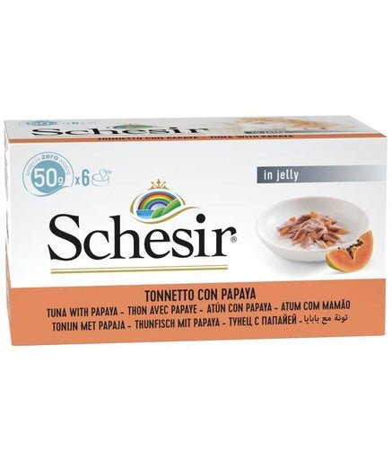 Schesir Cat Multipack Can Tuna with Papaya - 6x50g[Weight - 6x50g] - Shopivet.com