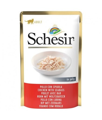 Schesir Cat Pouch Jelly Chicken With Seabass 85gm[Weight - 85g] - Shopivet.com