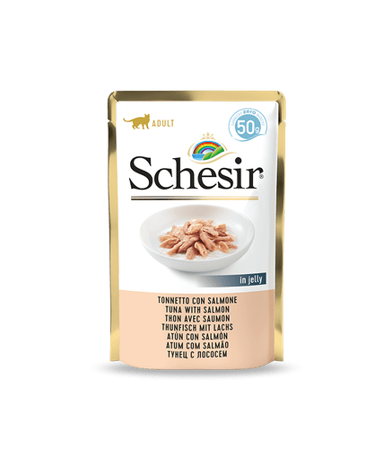 Schesir Cat Pouch - Wet Food Tuna with Salmon - (Min Order 50g - 30pcs)[Weight - 50g] - Shopivet.com