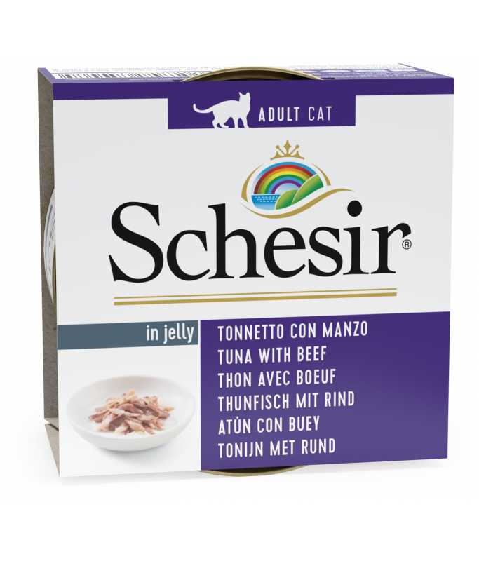 Schesir Cat Wet Food - Tuna With Beef Fillets 85gm (Min Order 14pcs) - Shopivet.com