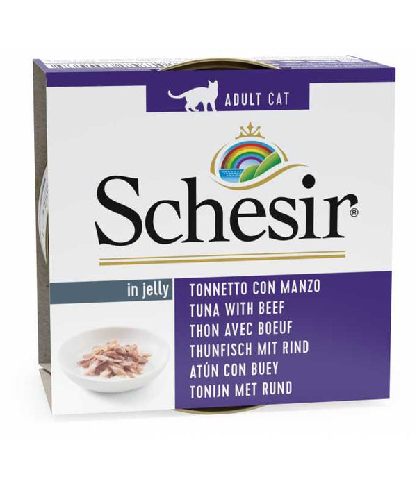 Schesir Cat Wet Food - Tuna With Beef Fillets 85gm (Min Order 14pcs) - Shopivet.com