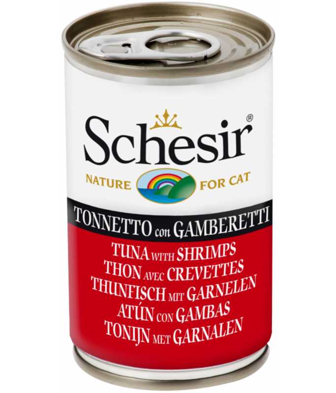 Schesir Cat Wet Food - Tuna With Shrimps 400g - Shopivet.com