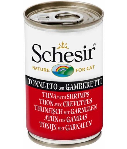 Schesir Cat Wet Food - Tuna With Shrimps[Weight - 140g] - Shopivet.com