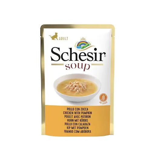 Schesir Cat Wet Soup - Chicken with Pumpkin[Weight - 85g] (Min Order 85g - 20pcs) - Shopivet.com