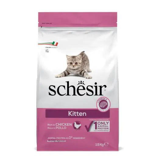 Schesir Dry food for kittens with a single protein source - Kitten Rich in Chicken - 1.5kg - Shopivet.com