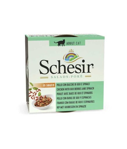 Schesir Salad Cat Wet Food Chicken with Gojiberries and Spinach - (Min Order 85g - 14pcs)[Weight - 85g] - Shopivet.com