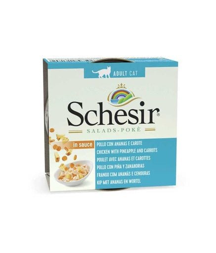 Schesir Salad Cat Wet Food Chicken with Pineapple and Carrots - (Min Order 85g - 14pcs)[Weight - 85g] - Shopivet.com