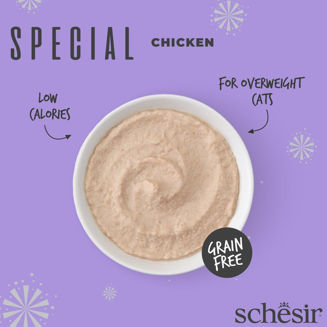 Schesir Special Mousse (Light) For Cat - Chicken 70g - Shopivet.com