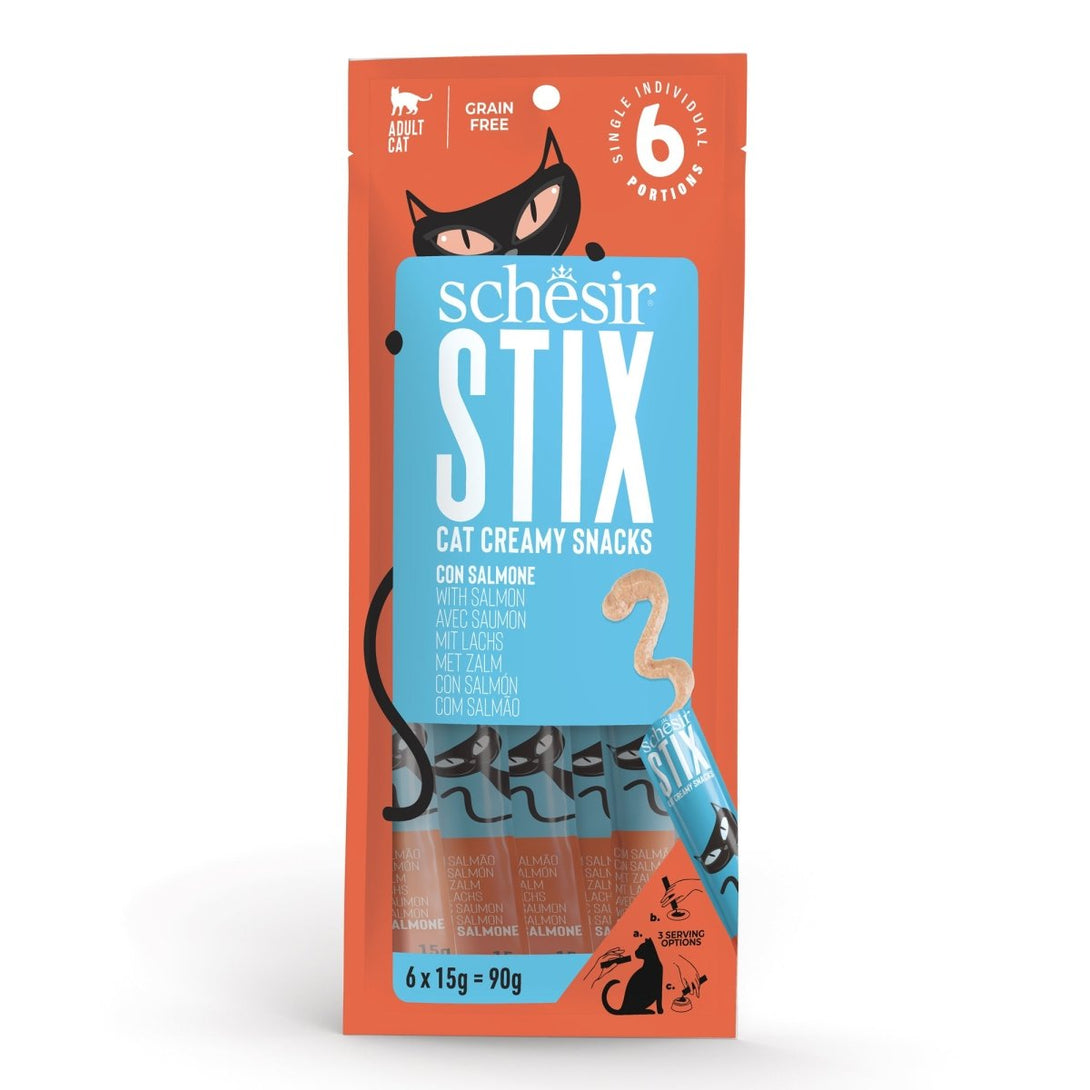 Schesir Stix Treat For Cat In Cream 6x15g - Shopivet.com