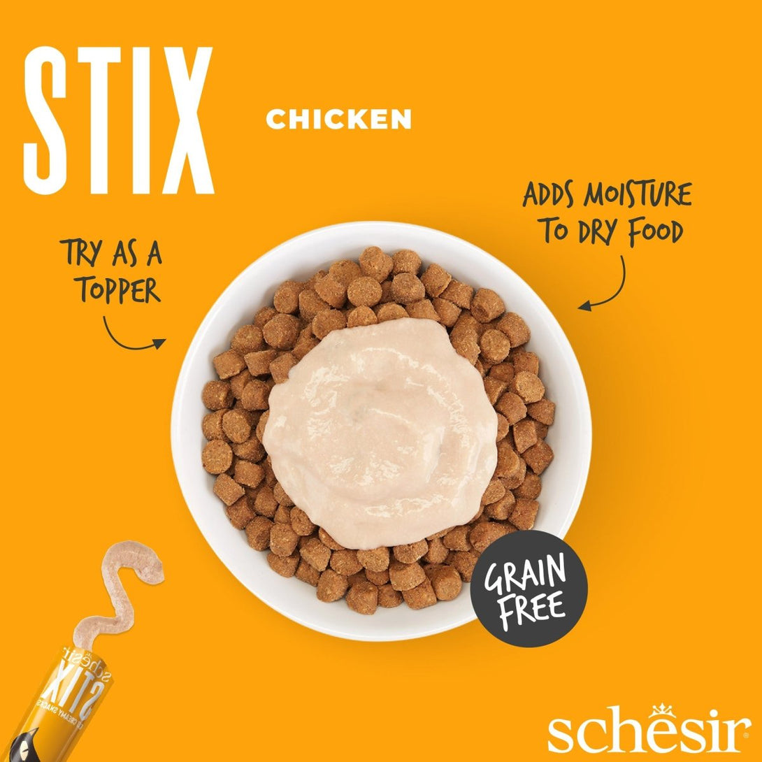 Schesir Stix Treat For Cat In Cream 6x15g - Shopivet.com