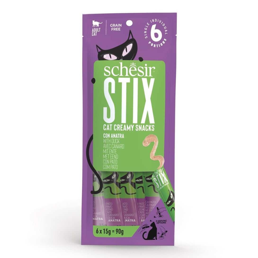 Schesir Stix Treat For Cat In Cream 6x15g - Shopivet.com