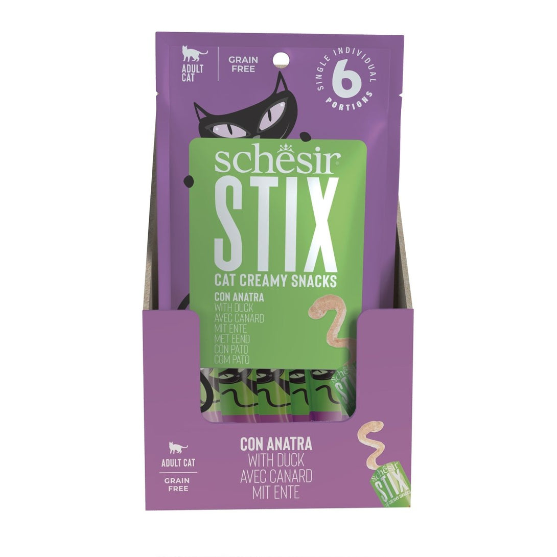 Schesir Stix Treat For Cat In Cream 6x15g - Shopivet.com