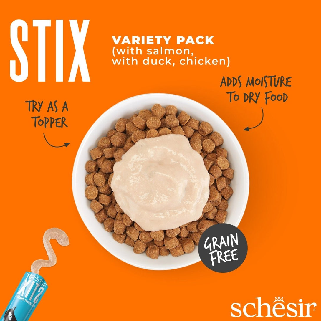 Schesir Stix Treat For Cat In Cream 6x15g - Shopivet.com