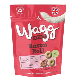 Wagg Bacon Roll Pork Tasty Bites Oven Baked Dog Treats 125g - 125g
