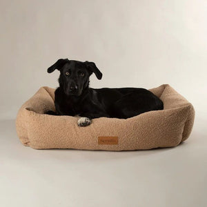 Scruffs Boucle Box Dog Bed - Desert Brown Medium - Shopivet.com