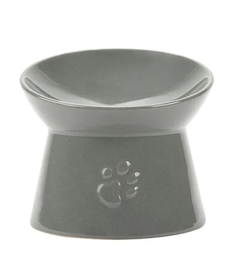 Scruffs Classic Raised Feeder Cat Bowl - Grey 12cm - Shopivet.com