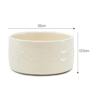 Scruffs Icon Water Dog Bowl - Cream 20cm - Shopivet.com