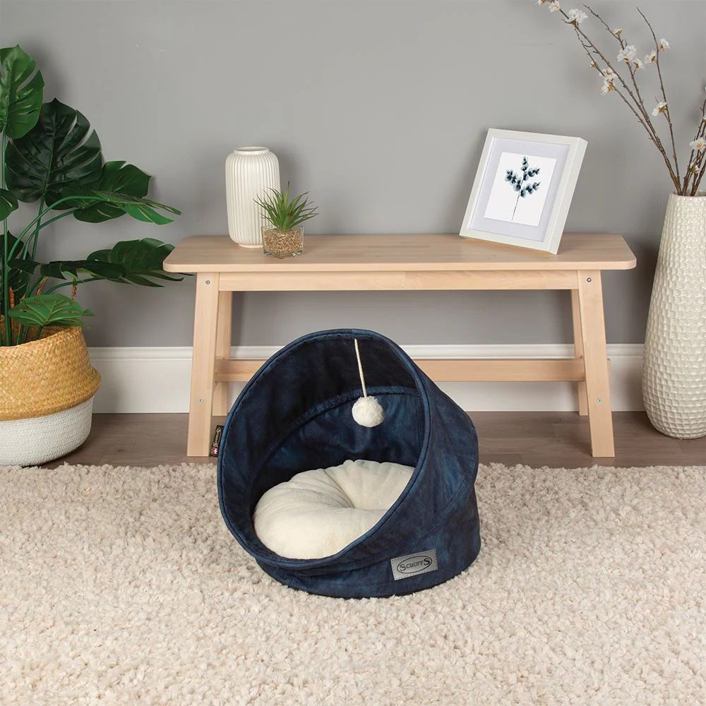 Scruffs Kensington Cat Bed - Navy - Shopivet.com