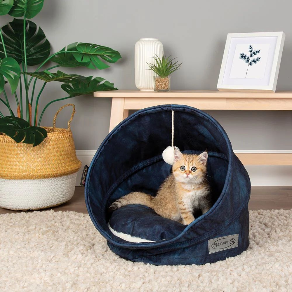 Scruffs Kensington Cat Bed - Navy - Shopivet.com