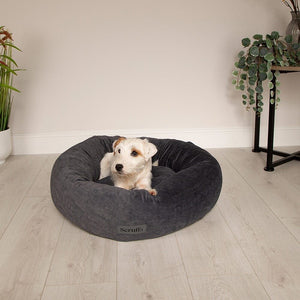 Scruffs Oslo Donut Dog Bed - Stone Grey Medium - Shopivet.com
