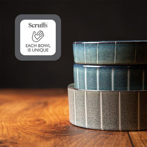 Scruffs Reactive Glaze Dog Bowl - Midnight Blue 13cm - Shopivet.com