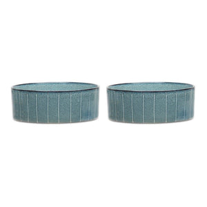 Scruffs Reactive Glaze Dog Bowl - Pinstripe Graphite 15cm - Shopivet.com