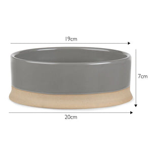 Scruffs Scandi Non - Tip Dog Bowl - Grey 20cm - Shopivet.com