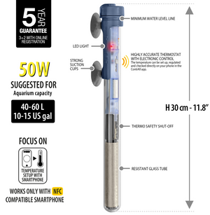 SCUBA CONTACTLESS SUBMERSIBLE HEATER 50W