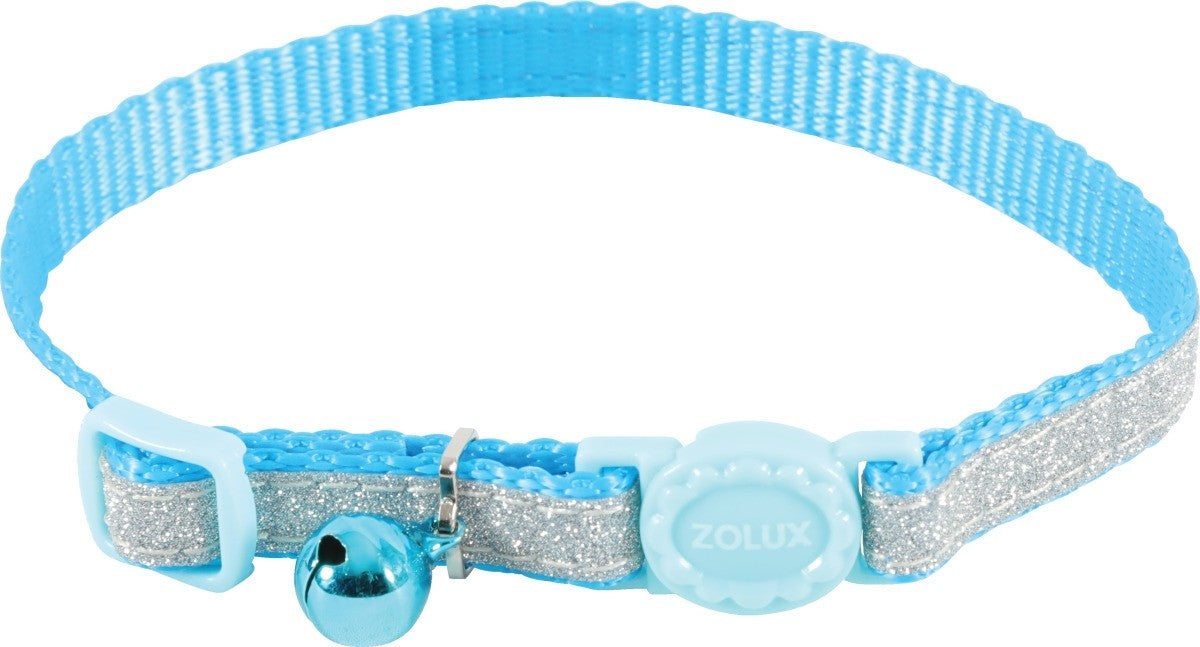 Shiny Nylon Collar Blue