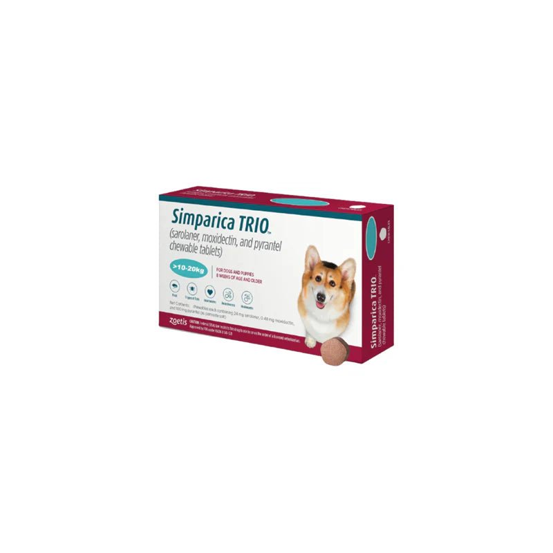 Simparica TRIO 10 - 20kg 3Doses - Shopivet.com
