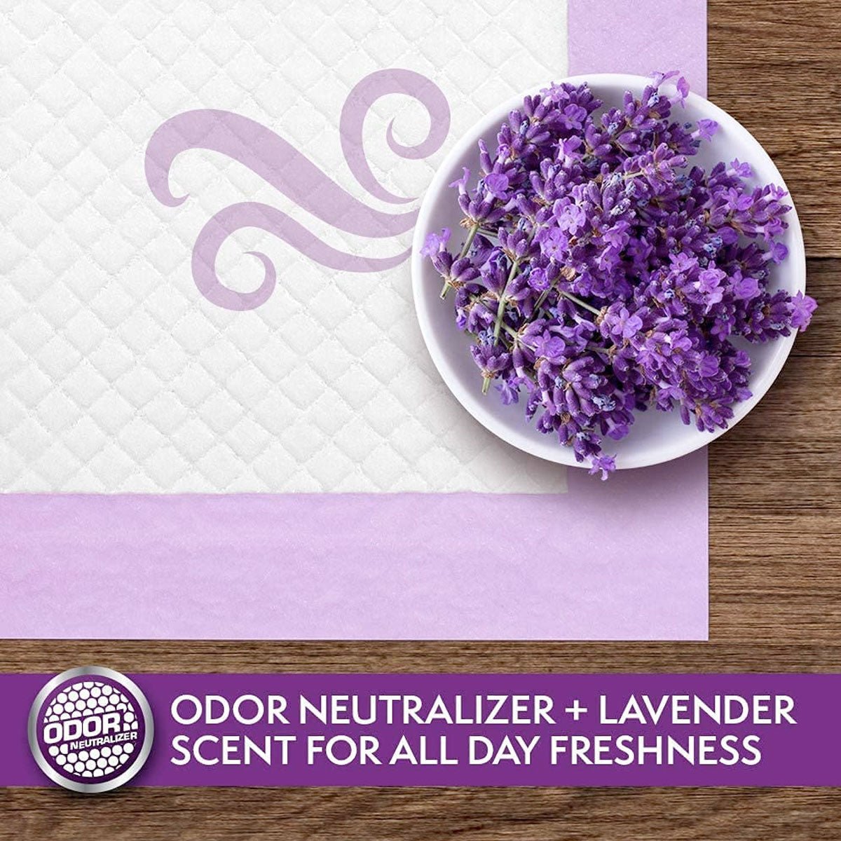 Simple Solution All Day Premium Dog Pads, Lavender Scent, 23″ x 24″ – Pack of 100 - Shopivet.com
