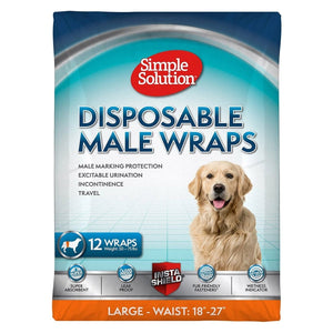 Simple Solution Disposable Male Dog Wraps - L - Shopivet.com