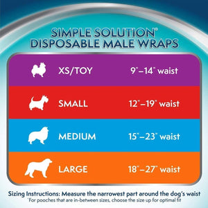 Simple Solution Disposable Male Dog Wraps - L - Shopivet.com