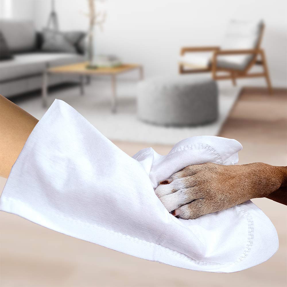 Simple Solution Pet Bath Hand Mitts 7 handwipes 17cmx28cm - Shopivet.com