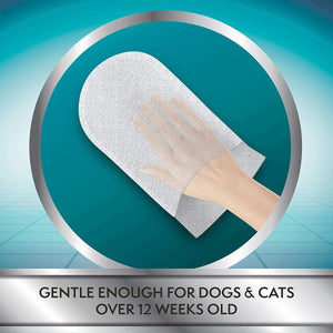 Simple Solution Pet Bath Hand Mitts 7 handwipes 17cmx28cm - Shopivet.com