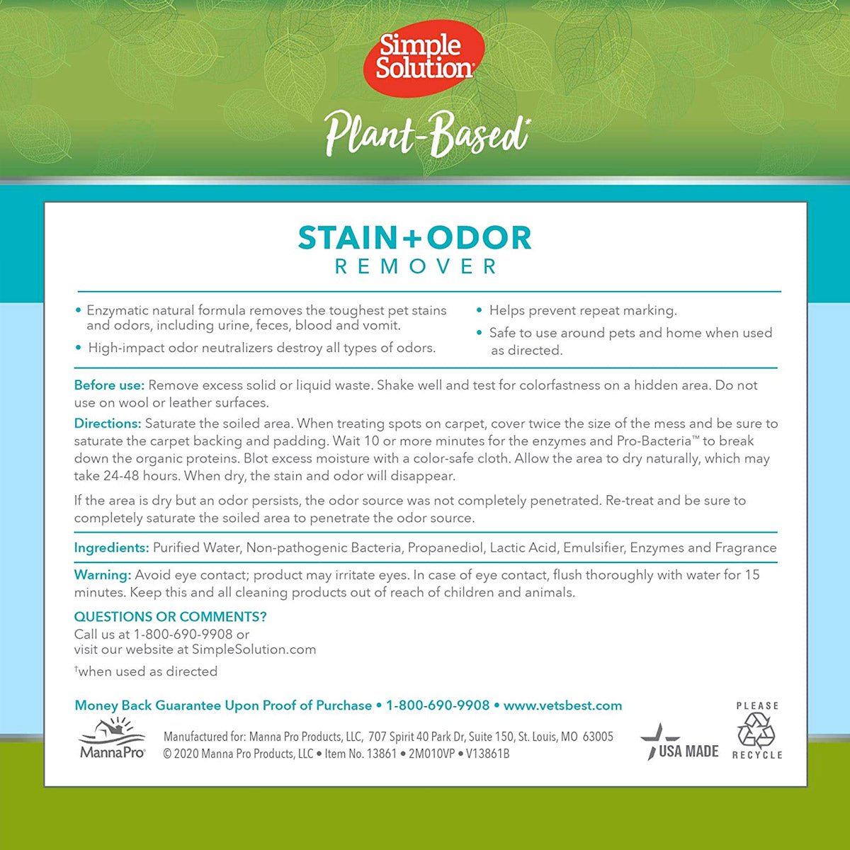Simple Solution Plant - Based Stain and Odor Remover - Shopivet.com