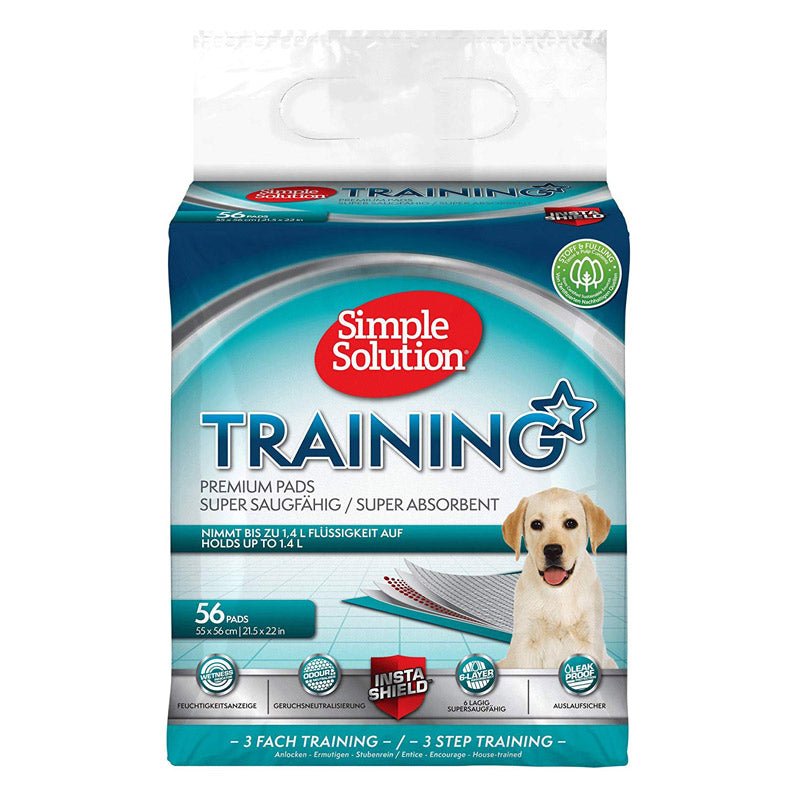 Simple Solution Premium Dog and Puppy Training Pads – 56 Pads - Shopivet.com