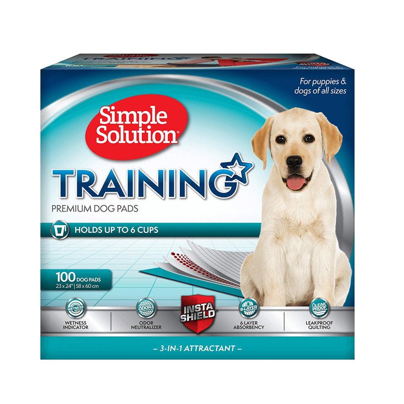 Simple Solution Premium Dog and Puppy Training Pads (Pack of 100) - Shopivet.com